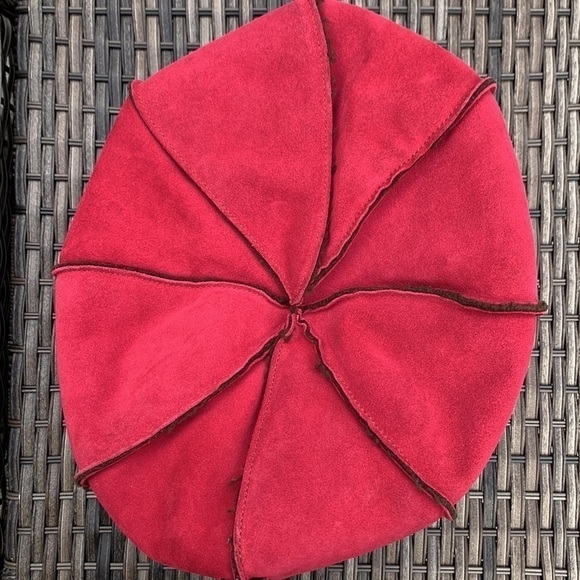 RARE Sofia C Red Suede Bucket Bag - Picture 11 of 16
